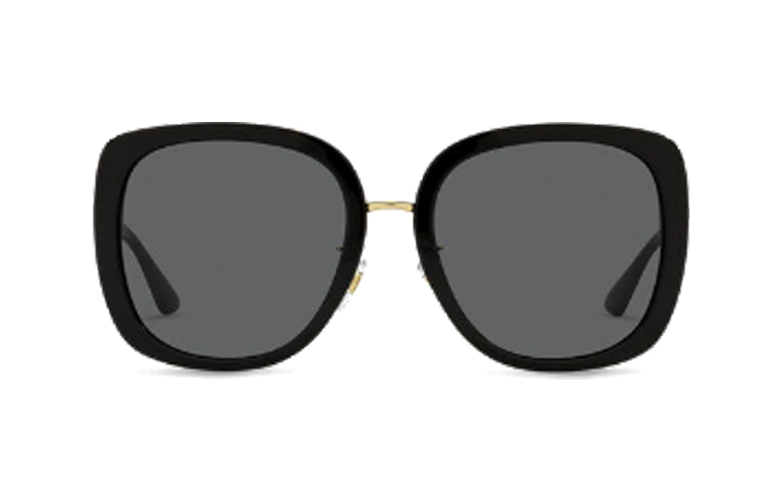 Lookbook (W) 베르사체 블랙 불규칙 선글라스 그릭 키 메탈 템플. O4407D-OGB18756_ONUL