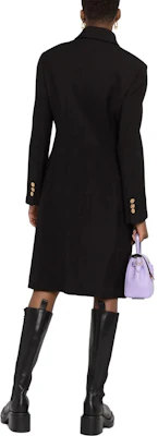 (W) VERSACE 黑色單排扣鏤空長外套 SS23 1006321-1A01798-1B000 Shop (W) VERSACE 黑色單排扣鏤空長外套 SS23 1006321-1A01798-1B000