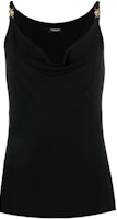 (Women) VERSACE Black Sleeveless Draped Slim-Fit Dress 1009194-1A01253-1B000 (Women) VERSACE Black Sleeveless Draped Slim-Fit Dress 1009194-1A01253-1B000