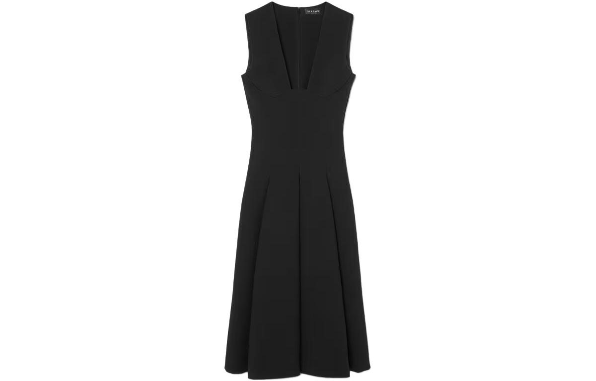 (Women) VERSACE  Black Sleeveless Mid-Length Slim Fit Dress 1010903-1A00540-1B000