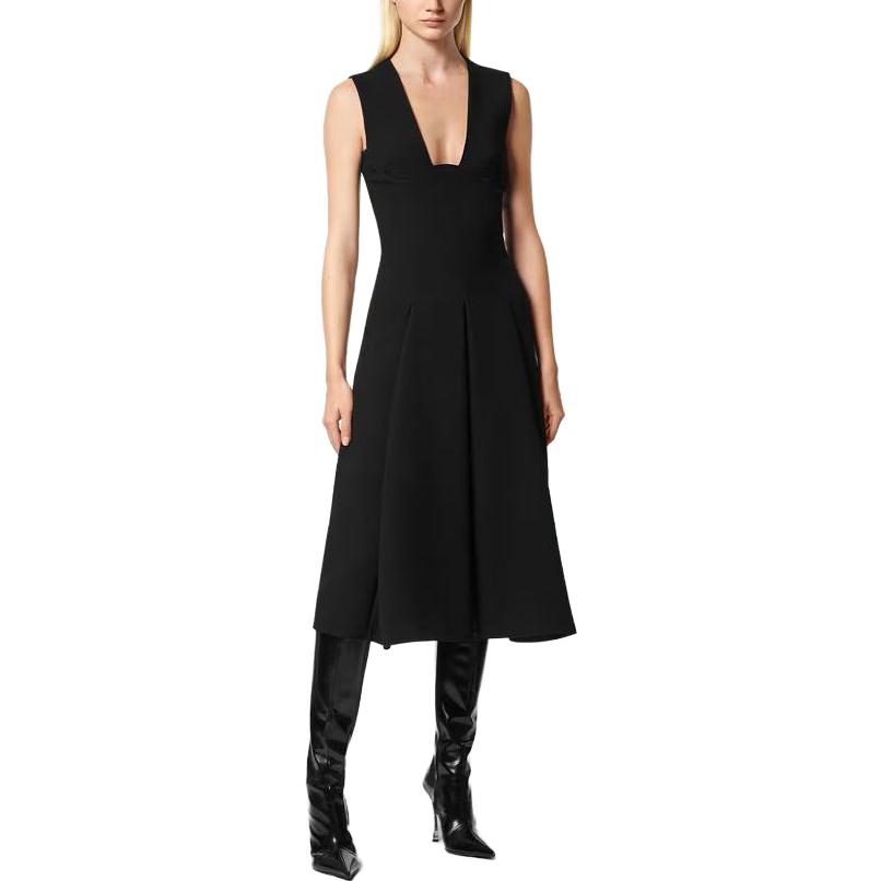 Purchase (Women) VERSACE  Black Sleeveless Mid-Length Slim Fit Dress 1010903-1A00540-1B000