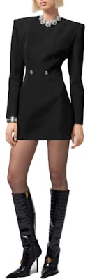 (Women) VERSACE Black Solid Color Slim Fit Long Sleeve Short Dress 1012434-1A06750-1B000 Lookbook (Women) VERSACE Black Solid Color Slim Fit Long Sleeve Short Dress 1012434-1A06750-1B000