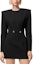Shop (Women) VERSACE Black Solid Color Slim Fit Long Sleeve Short Dress 1012434-1A06750-1B000