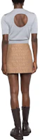 Shop (W) VERSACE 棕色修身logo印花休閒迷你裙 1010926-1A03315