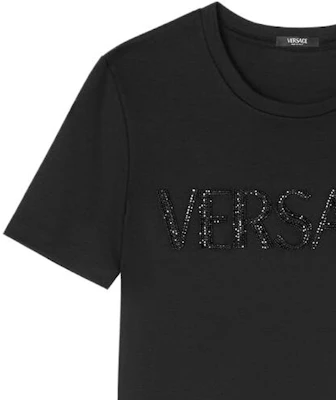 (W) VERSACE 水晶標誌修身黑色T恤 1014269-1A01178-1B000 Details for (W) VERSACE 水晶標誌修身黑色T恤 1014269-1A01178-1B000