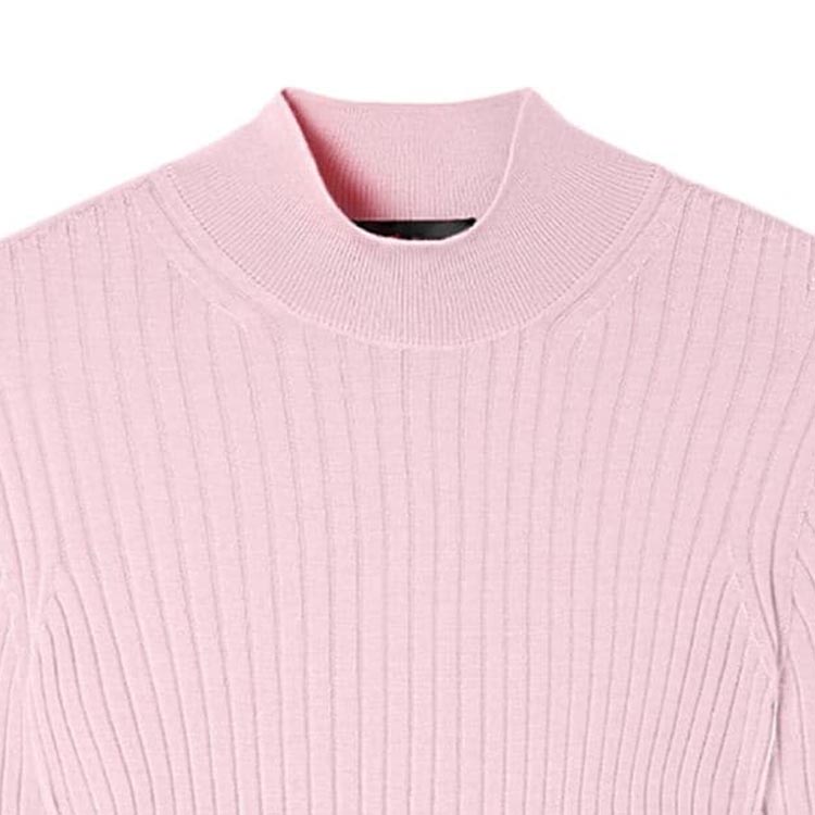 (Women) VERSACE  FW23 Solid Color Half-Turtleneck Knit Short Sleeve Shirt. 1011345-1A10013-1PQ10 圖 6