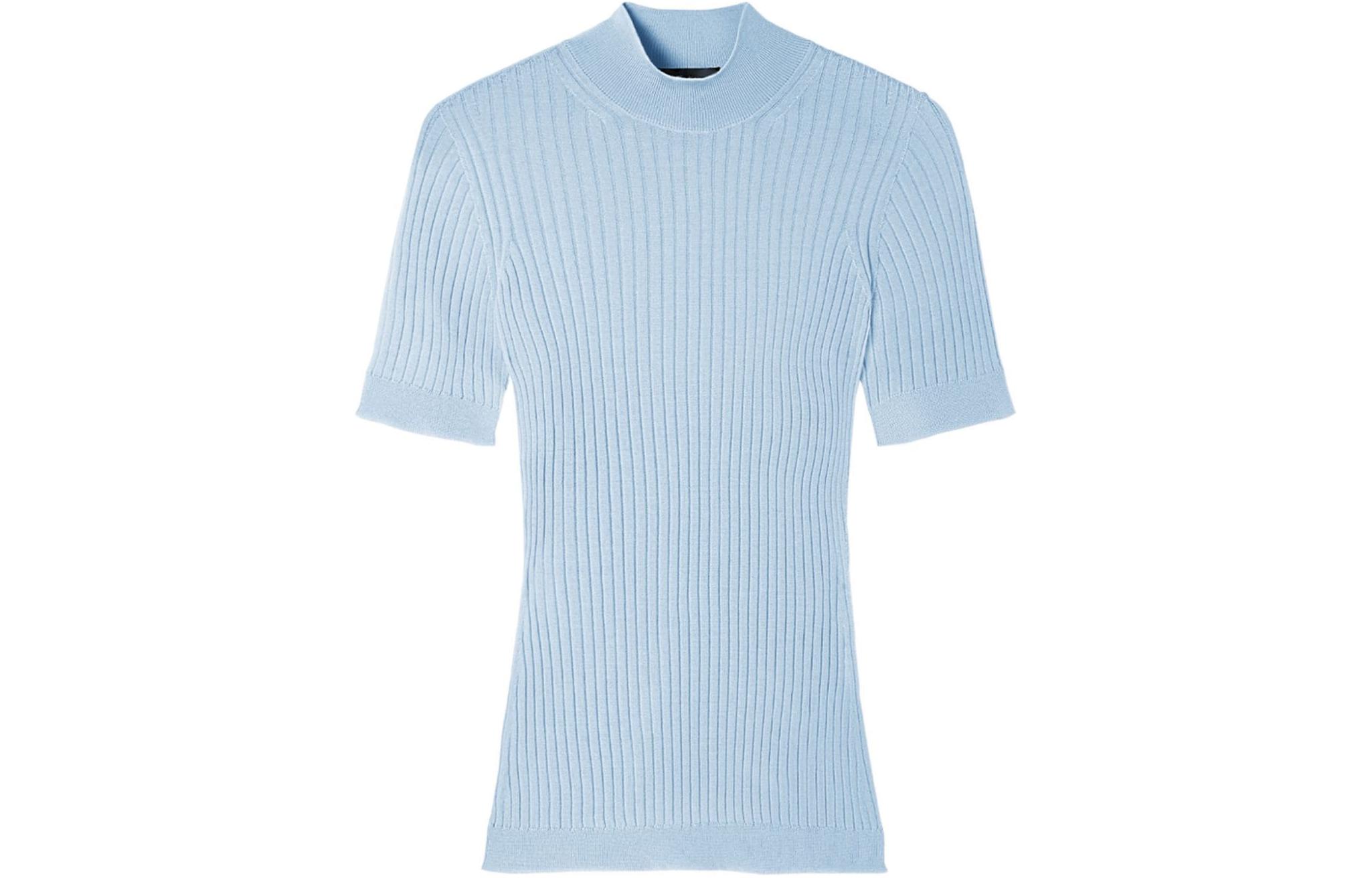 (Women) VERSACE  FW23 Solid Color Half-Turtleneck Knit Short Sleeve Shirt. 1011345-1A10013-1PQ10 圖 8