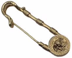 Lookbook (Women) VERSACE Gold-Toned Aged Finish Solid Design Accessory. DG6H149 DJMT 3J000