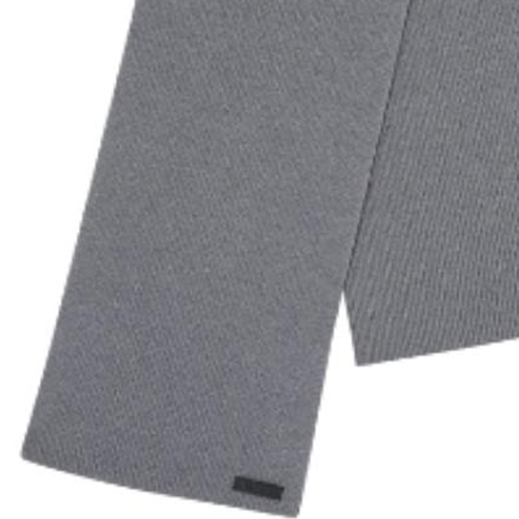 Shop (W) 베르사체 그레이 울 니트 스카프 로고 라벨 및 가죽 디테일 1012739-1A09247_1EB60