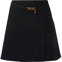 (Women) VERSACE High-Waisted Mini Skirt Black SS22 Casual Solid Color. 1003323-1A00540-1B000 (Women) VERSACE High-Waisted Mini Skirt Black SS22 Casual Solid Color. 1003323-1A00540-1B000