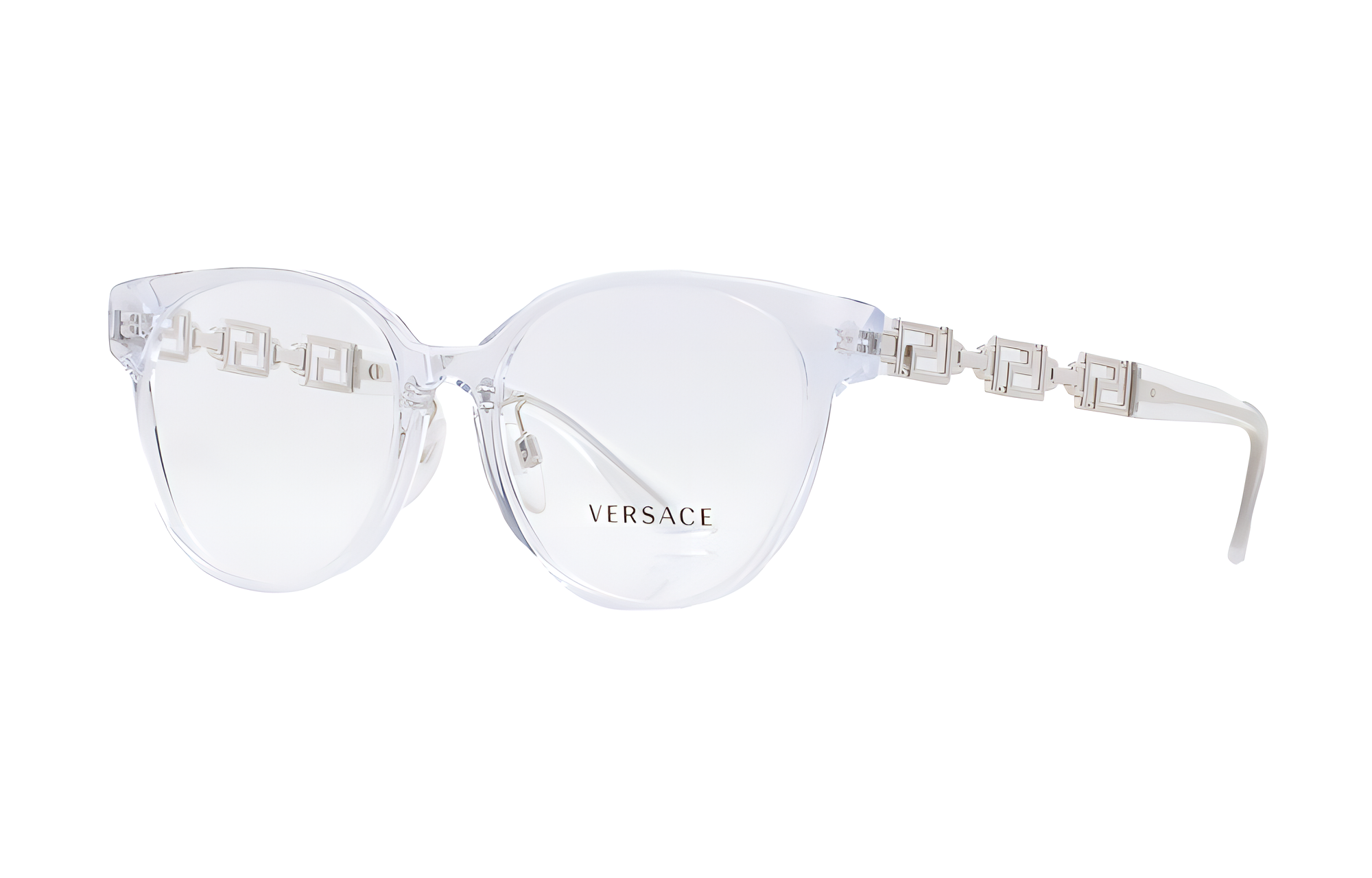 (Women) VERSACE  Irregular Acetate Optical Glasses Transparent with Side Logo. VE3302D14854