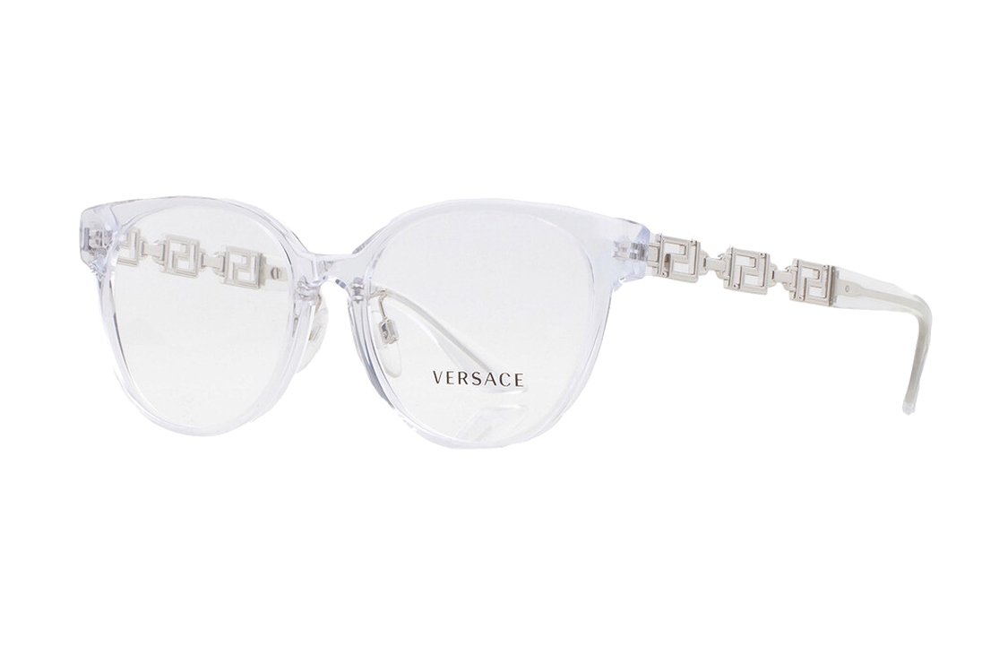 Order (Women) VERSACE  Irregular Acetate Optical Glasses Transparent with Side Logo. VE3302D14854