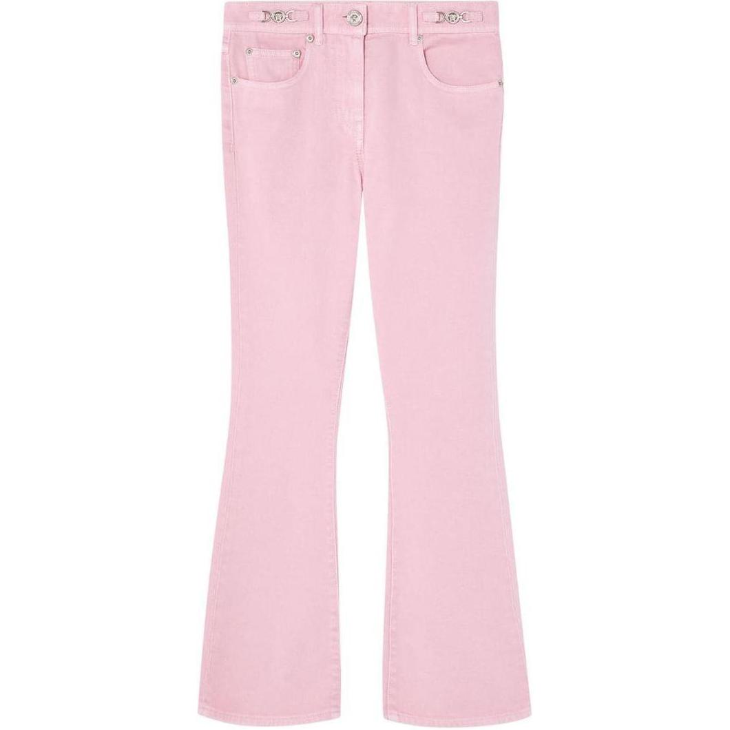 (Women) VERSACE  Light Pink Flared Zipper Jeans 1014103-1A10427-1D710