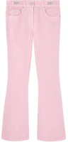 (Women) VERSACE Light Pink Flared Zipper Jeans 1014103-1A10427-1D710 (Women) VERSACE Light Pink Flared Zipper Jeans 1014103-1A10427-1D710