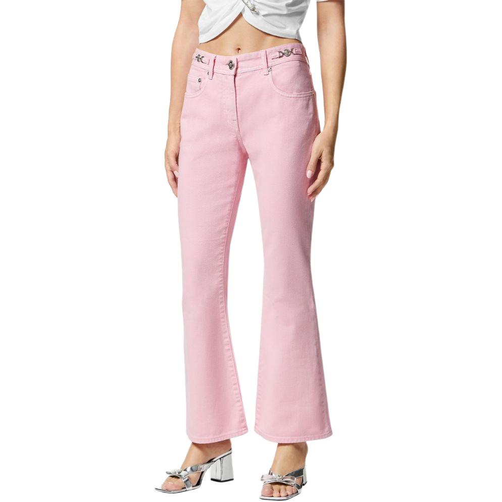 Lookbook (W) VERSACE Jeans Rosados Claros Acampanados con Cremallera 1014103-1A10427-1D710