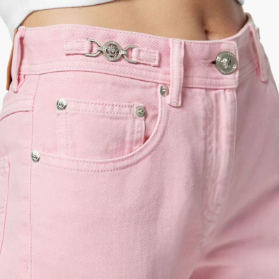 (W) VERSACE Jeans Rosados Claros Acampanados con Cremallera 1014103-1A10427-1D710 Purchase (W) VERSACE Jeans Rosados Claros Acampanados con Cremallera 1014103-1A10427-1D710