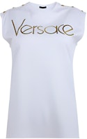 (Women) VERSACE Long Sleeveless Solid White T-Shirt. A80339-A201952-A1001 (Women) VERSACE Long Sleeveless Solid White T-Shirt. A80339-A201952-A1001