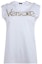 Order (W) VERSACE Baju-T Putih Solid Tanpa Lengan Panjang. A80339-A201952-A1001