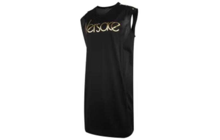 Order (W) VERSACE Camiseta Casual Sin Mangas de Corte Holgado - Negra A80642-A201952-A1008