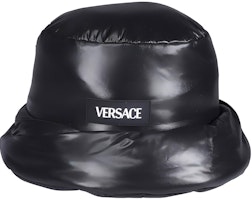 (Women) VERSACE Nylon Bucket Hat with Solid Color and Logo Design. 10075421A053011B000 (Women) VERSACE Nylon Bucket Hat with Solid Color and Logo Design. 10075421A053011B000