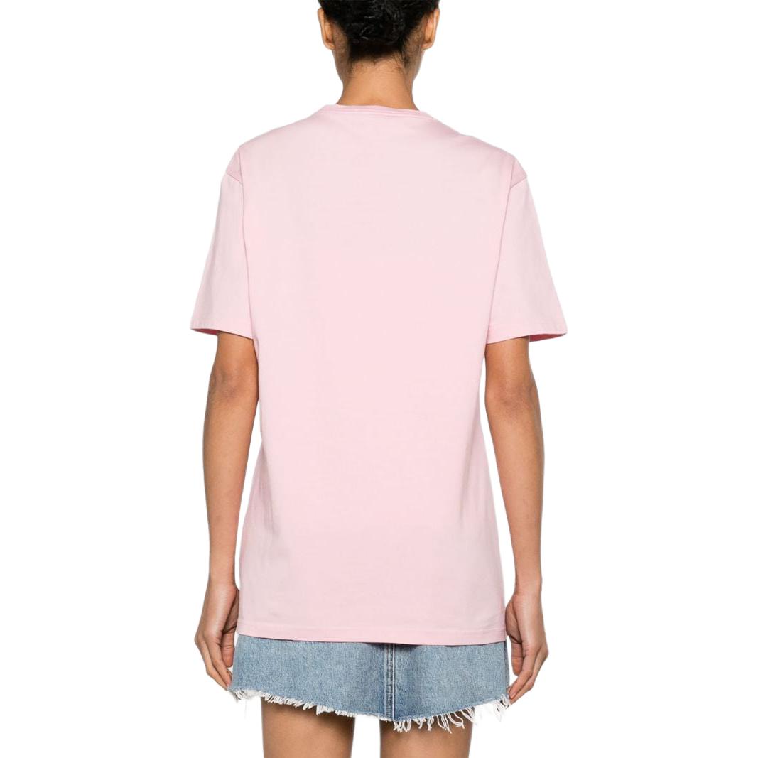 (Women) Versace  Pink Logo Print Crewneck Slim Fit T-Shirt 1013600-1A10135-1PR20 圖 4