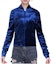 Order (W) VERSACE Jaket Baseball Warna Polos Biru dengan Resleting AUD11003-AV00197-A1384