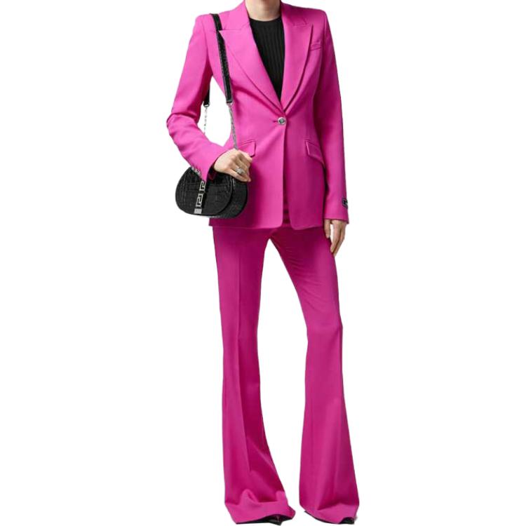 Purchase (W) VERSACE Celana Panjang Flared Mid-Rise Pink Solid 1011302-1A08585-1PP40