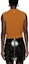 Shop (W) 베르사체 솔리드 립 슬리브리스 니트 탑 카라멜 브라운 1012122-1A08746-1NA60