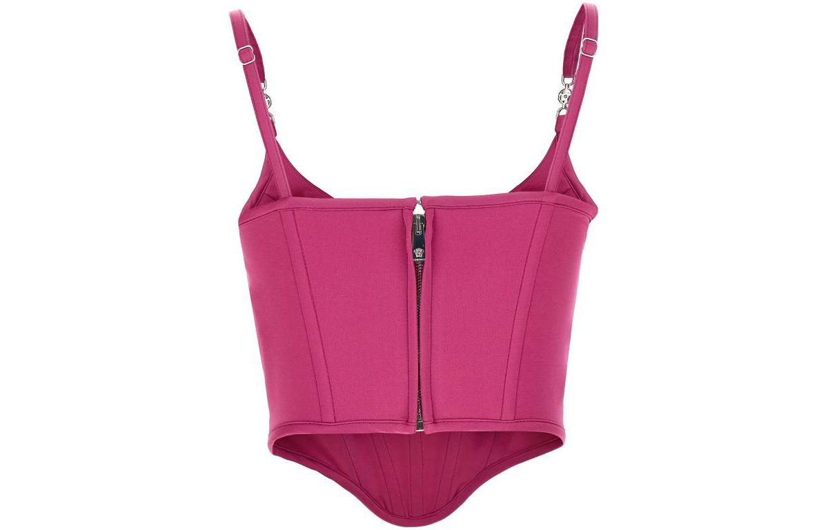 Lookbook (W) ヴェルサーチ ソリッド スリムフィット ノースリーブ チューブトップ ロージーピンク. 1006669-1A00540-1PP40