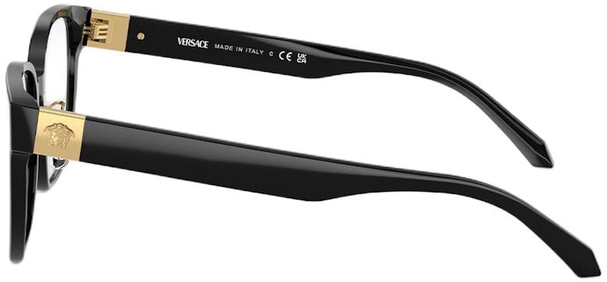 (W) VERSACE Gafas Ópticas Cuadradas de Acetato Negras con Patillas con Logo O3360D-OGB154_RTU_TU_ONUL Shop (W) VERSACE Gafas Ópticas Cuadradas de Acetato Negras con Patillas con Logo O3360D-OGB154_RTU_TU_ONUL