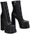 (W) Versace Aevitas 155mm But Platform Buku Lali Kulit Hitam 1001783-DVT2P_1B00V