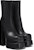(W) Versace Aevitas 155mm But Platform Buku Lali Kulit Hitam 1001783-DVT2P_1B00V