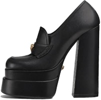 (Women) Versace Aevitas 155mm Platform Loafers Black Leather 1001790-DVT2P_1B00V (Women) Versace Aevitas 155mm Platform Loafers Black Leather 1001790-DVT2P_1B00V