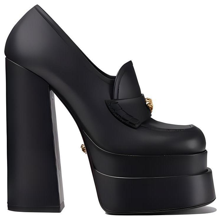 Order VERSACE 茛思奇 ntrico 防水墊 時尚樂福高筒鞋 女款 黑色