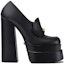 Order (W) Versace Aevitas 155mm Kasut Loafer Bertapak Tinggi Kulit Hitam 1001790-DVT2P_1B00V