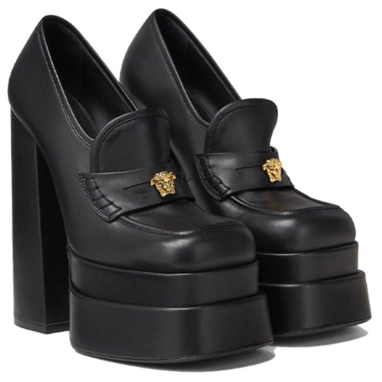 Lookbook VERSACE 茛思奇 ntrico 防水墊 時尚樂福高筒鞋 女款 黑色