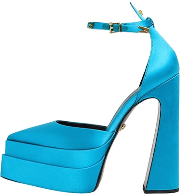 (W) Versace Aevitas Tacones Plataforma Punta Azul Claro Satén 160mm 1006899-1A00868_1V83V Buy (W) Versace Aevitas Tacones Plataforma Punta Azul Claro Satén 160mm 1006899-1A00868_1V83V