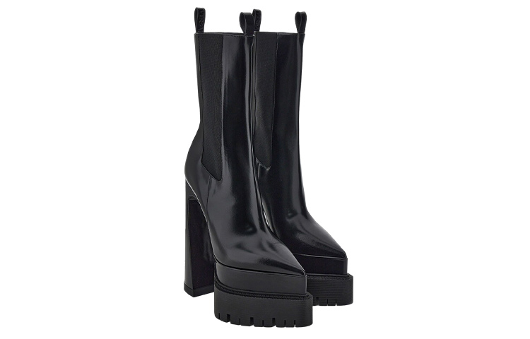 (W) Versace Aevitas Platform Chelsea Boot 'Black Leather' 圖 2