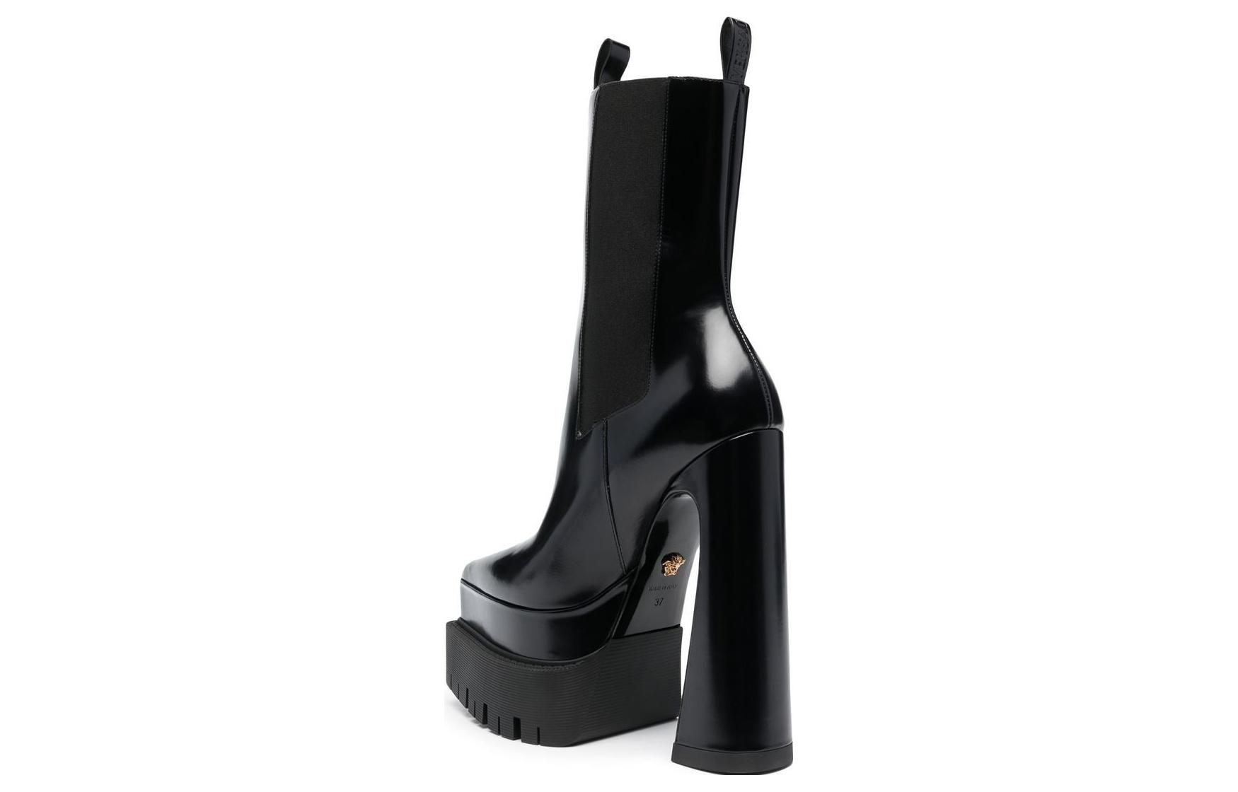 (W) Versace Aevitas Platform Chelsea Boot 'Black Leather' 圖 4