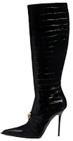 (Women) Versace Alia High-Top Boot 'Black Leather' 1012029-1A08910_1B00V (Women) Versace Alia High-Top Boot 'Black Leather' 1012029-1A08910_1B00V