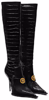 Lookbook (W) Versace Alia Sepatu Tinggi 'Kulit Hitam' 1012029-1A08910_1B00V