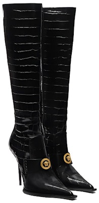 (Women) Versace Alia High-Top Boot 'Black Leather' 1012029-1A08910_1B00V Lookbook (Women) Versace Alia High-Top Boot 'Black Leather' 1012029-1A08910_1B00V