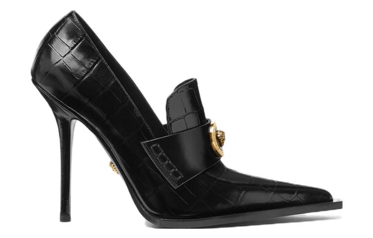(W) Versace Alia High Heels 'Black Leather' 圖 2