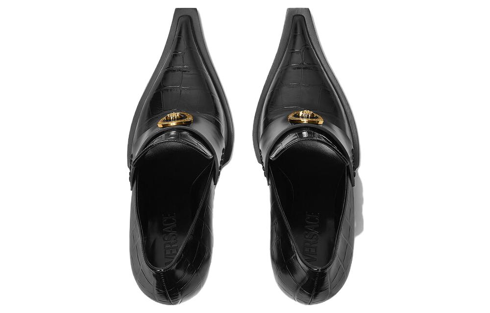 (W) Versace Alia High Heels 'Black Leather' 圖 4