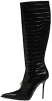 (Women) Versace Alia High-Top Boot 'Black Leather' 1012029-1A08910_1B00V (Women) Versace Alia High-Top Boot 'Black Leather' 1012029-1A08910_1B00V