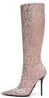 (Women) Versace Allover Jacquard Canvas High-Top Boots 'Pink' 1011398-1A07977_2N77P (Women) Versace Allover Jacquard Canvas High-Top Boots 'Pink' 1011398-1A07977_2N77P