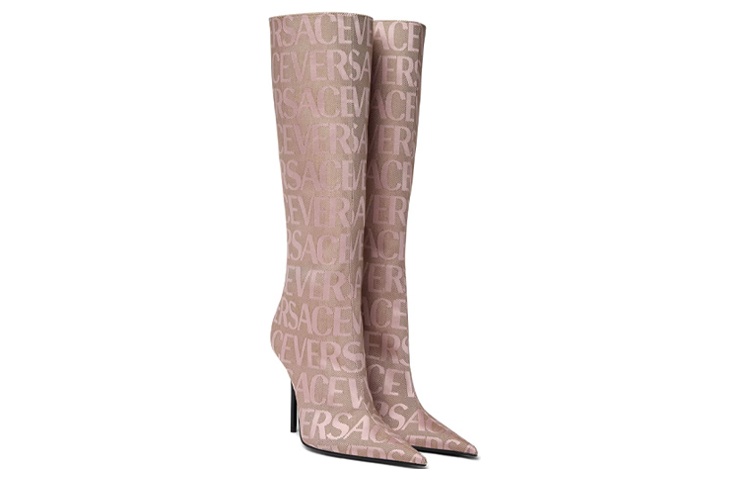 Order (W) Stivali Alti Versace Jacquard Canvas Rosa 1011398-1A07977_2N77P