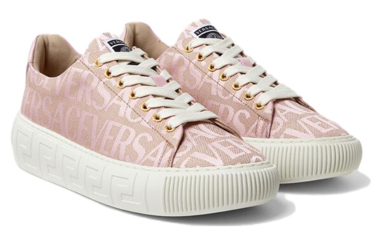 (W) Versace Allover Low-Top Lace-Up Sneaker 'Pink White' 圖 3