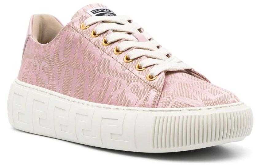 (W) Versace Allover Low-Top Lace-Up Sneaker 'Pink White' 圖 4