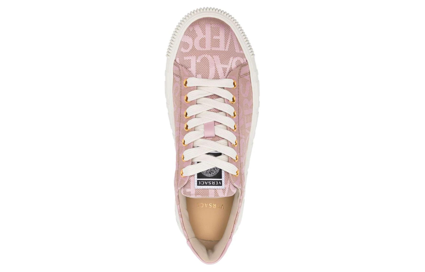 (W) Versace Allover Low-Top Lace-Up Sneaker 'Pink White' 圖 6